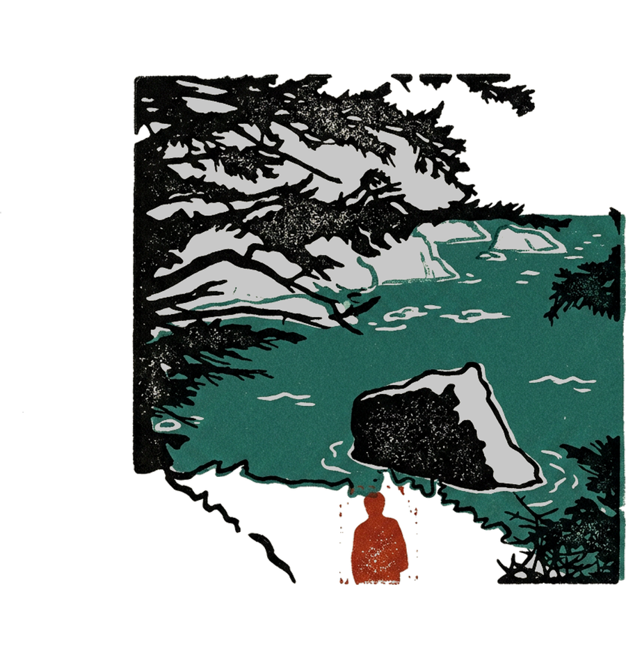 Stamp: the same scene drawn in the stamp style